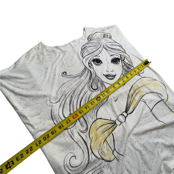 Disney Parks Princess Beauty and the beast Belle t-shirt caped sleeves size M - Picture 9 of 9